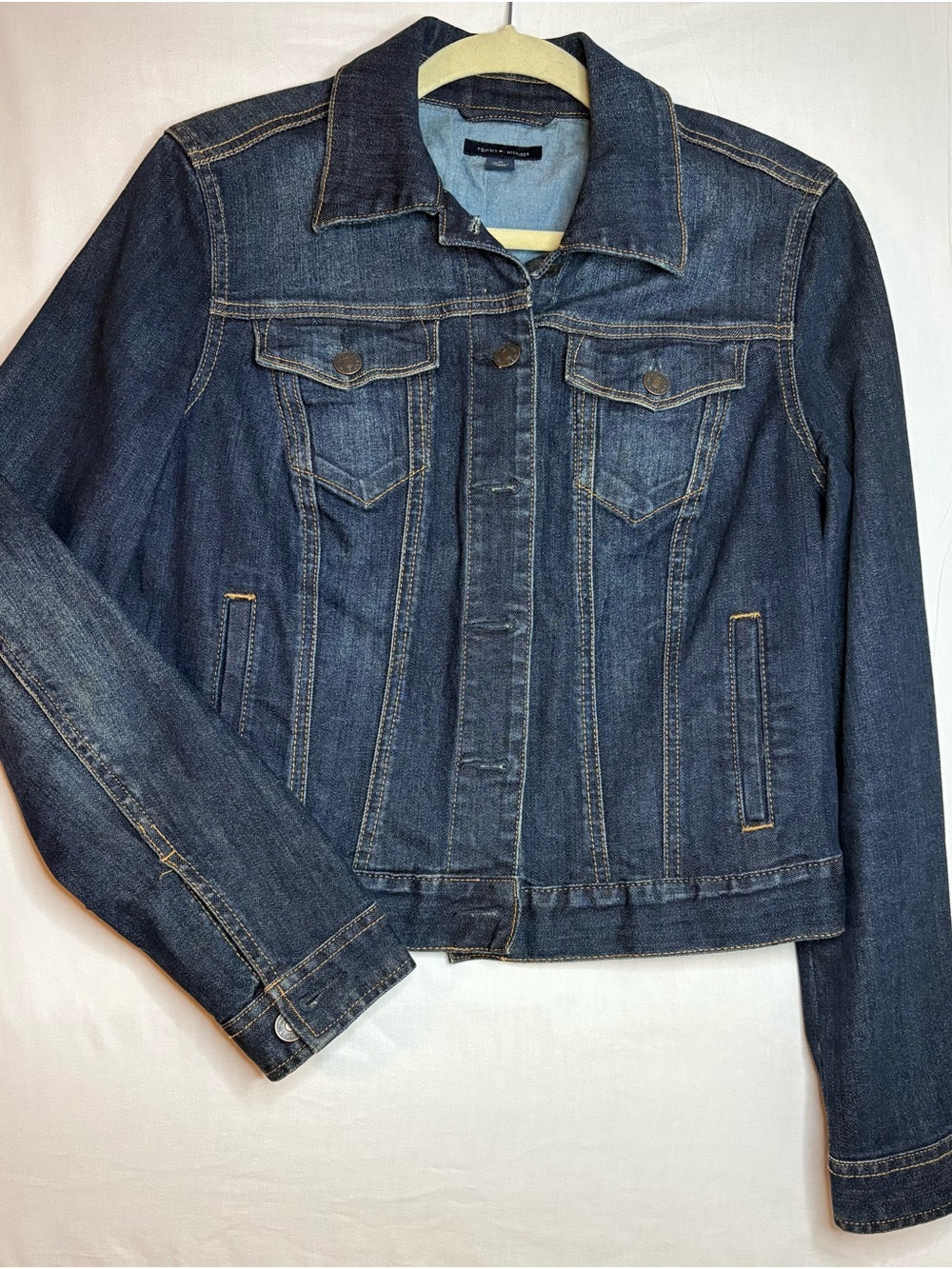 Tommy Hilfiger Dark Wash Denim Classic Jacket M/multiple pockets